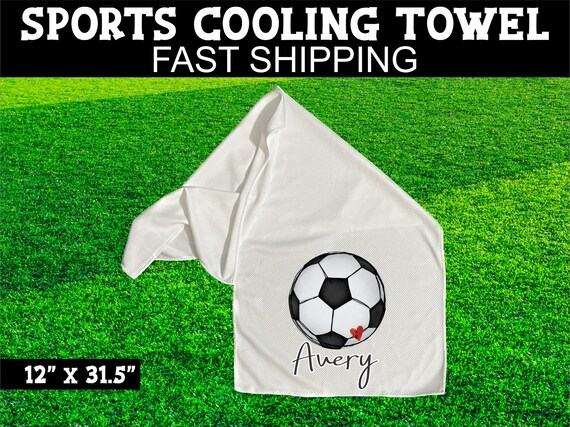 Personalized Beach Towel - "Let's Make Memories" Custom Soccer Design, 30"x60", 50/50 Cotton Polyester