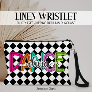 Dancer Bag, Personalized Dance Bag, Dance Lover Gift, Dance Recital Gift, Dance Pouch, Dancer Cosmetic Zipper Pouch, Dancer Gift