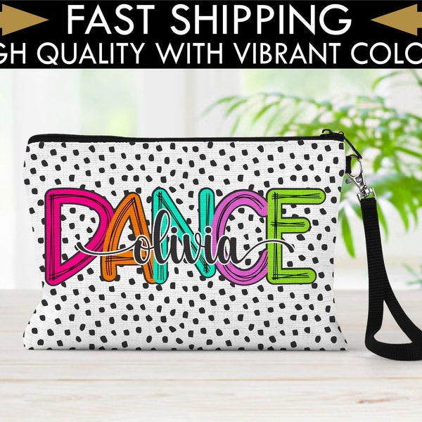 Personalized Recital Gift, Gift for Dancer, Personalized Dance Cosmetic Bag, Dance Recital Gift, Dance Make-up Bag, Dance Competition Gift