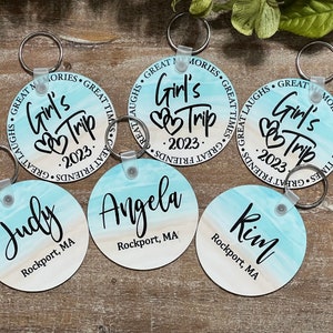 Girls Trip Gift, Girls Trip Keychain, Girls Weekend, Personalized Girl's Trip Gifts, Personalized Gifts, Beach Girls Trip image 5