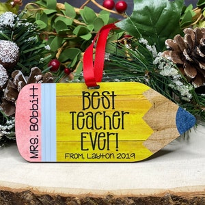 Personalized TEACHER ornament, custom teacher ornament, teacher christmas ornament, personalized christmas ornament, Teacher ornament