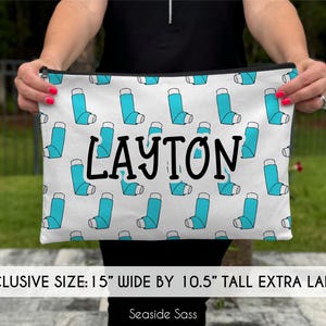 Inhaler Bag, Asthma Travel Bag, Inhaler Holder, Inhaler Case, Asthma Case, School Inhaler Pouch, Personalized Inhaler Pouch, Asthma Bag