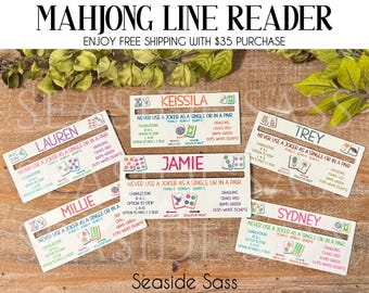 Mahjong Line Reader, Mahjong Accessories, Personalized Mahjong Gifts, Mahjong Line Finder, Mahjong Lover Gift, Mahjong Gift, NEW SIZE