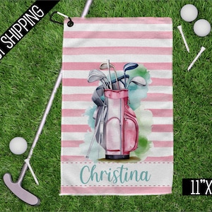 Golf Towel, Personalized  Golf Towel, Golf Gift, Golf, Personalized Towel, Sports Towel, Golf Accessories, Golf Gifts, Women's Golf Towel