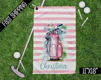 Golf Towel, Personalized  Golf Towel, Golf Gift, Golf, Personalized Towel, Sports Towel, Golf Accessories, Golf Gifts, Women's Golf Towel