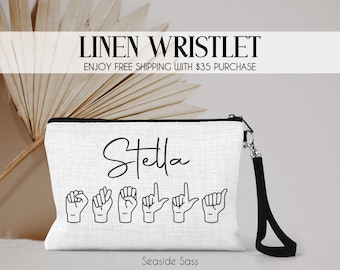 Personalized Sign Language Gift, ASL Gift, ASL Teacher, American Sign Language, Gift For Deaf, Custom ASL, Sign Language Bag
