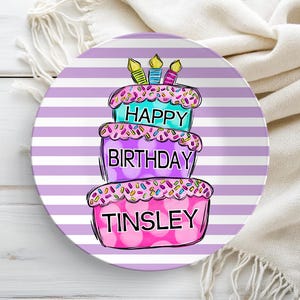 Personalized Birthday Plate, Personalized Cake Plate, Personalized Gift, Birthday Gift, Custom Kids Dinner Plate