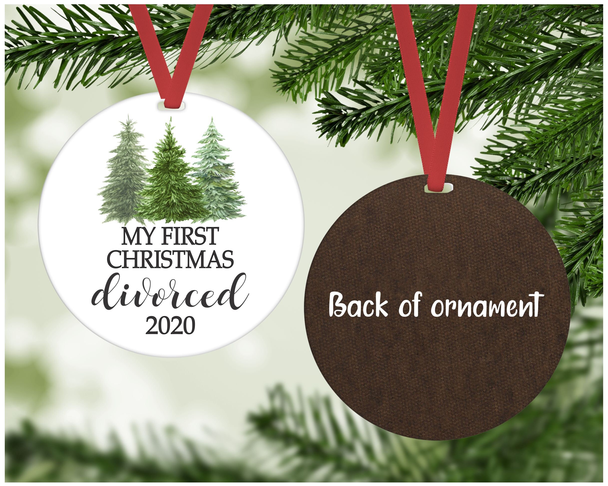First christmas divorced ornament divorced during Etsy.de