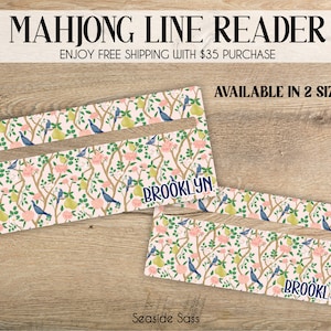 Citrus Song Bird Mahjong Line Reader, Mahjong Accessories, Mahjong Line Finder, Elegant Bird Mahjong, Mahjong Gift, Mahjong Accessories
