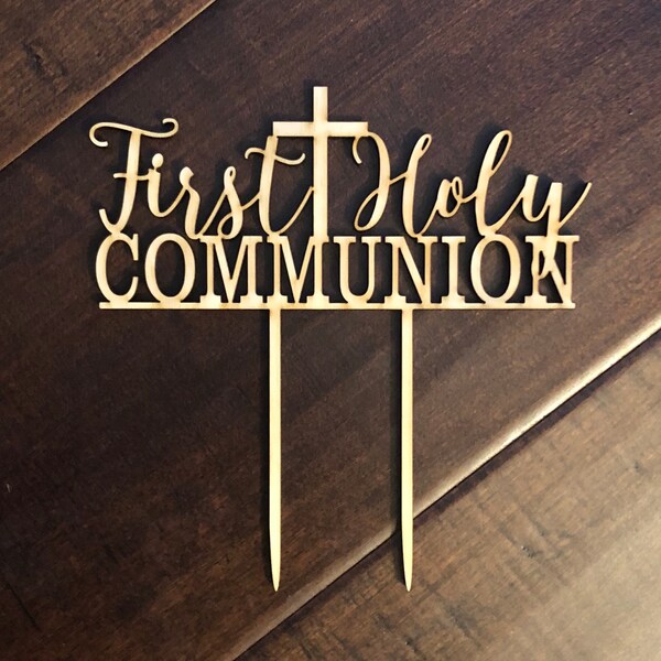 First communion cake topper, first holy communion cale topper, cake topper, first communion