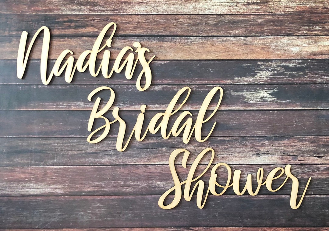 Personalized Bridal Shower Cut Out, Personalized Bridal Shower Sign
