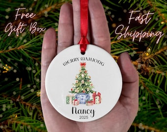 Personalized Mahjong Ornament - Mahjong Gift, Mahjong Group Gift, Mahjong Teacher Gift, Mahjong Christmas Gift, Mahjong Ornament