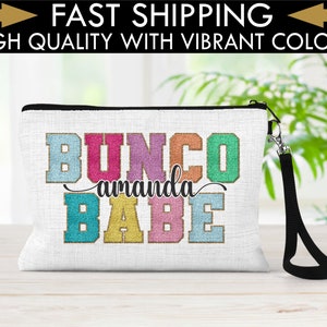 Personalized Bunco Bag, Bunco Babe, Bunco Wristlet, Personalized Gift for Bunco Lover, Gift for Bunco Player, Bunco Bag, Bunco Gifts