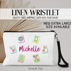 Personalized Mahjong Zipper Pouch, Mahjong Tile Bag, Personalized Mahjong Bag, Game Tile Bag, Mahjong Gift, Mahjong Lover, Mahjong