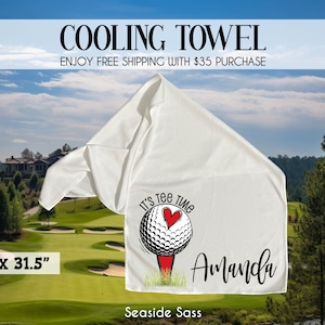 Personalized Cooling Towel, Golf Towel, Golf Gift, Personalized Towel, Sports Cooling Towel, Sports Towel, Workout Towel