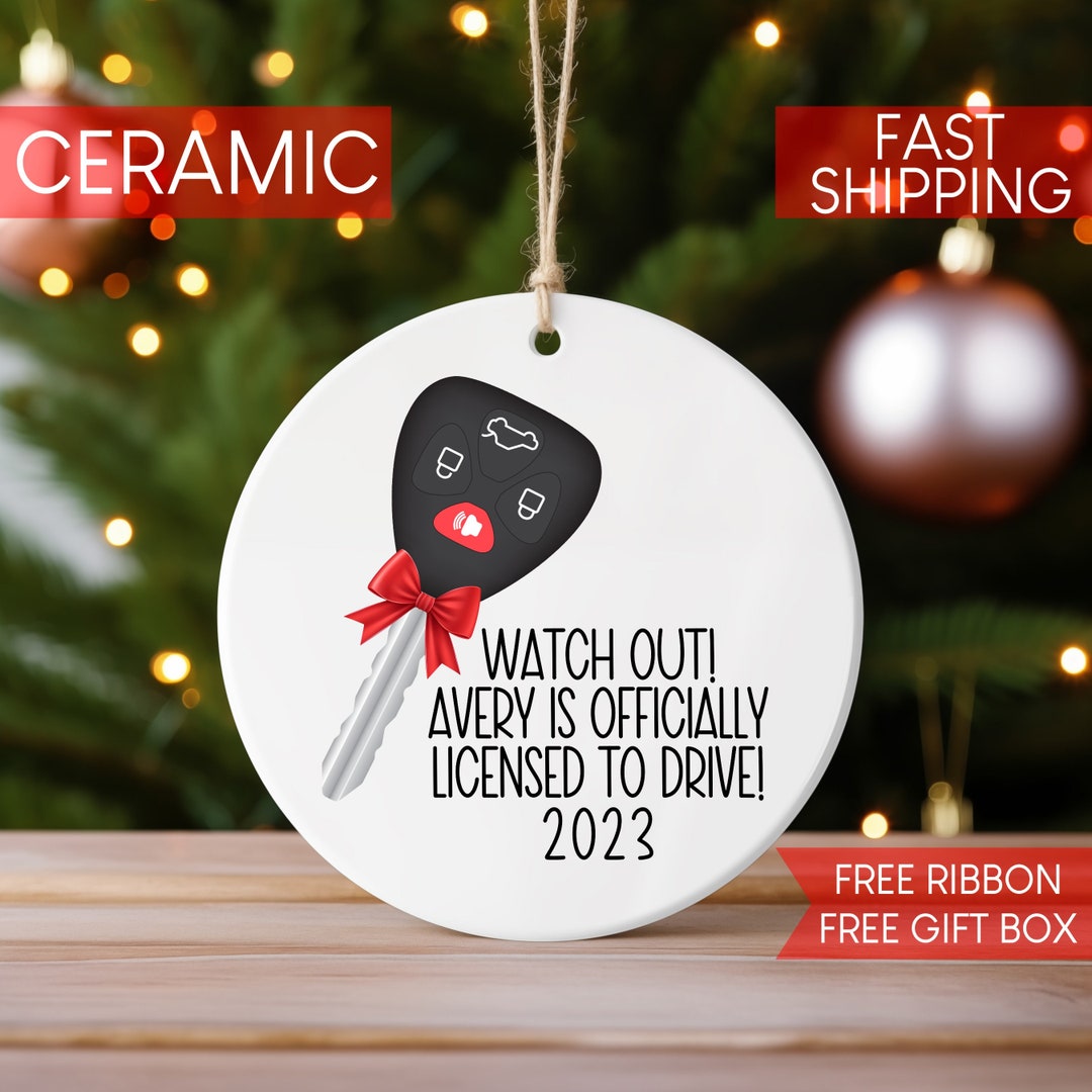 Personalized New Driver Christmas Ornament, New License Ornament, New