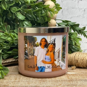 Couples candle label, Photo Candle label, picture labels for candles, Candle labels with photos, candle label for couple with photo