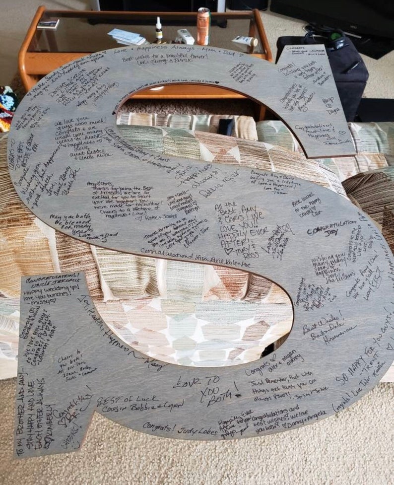 Wooden Letters Wooden Guest Book Wedding Guest Book Wedding Etsy