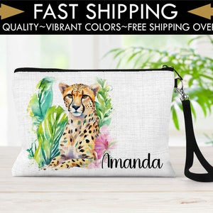 Personalized Tiger Makeup Bag, Tiger Bag, Tiger Makeup Organizer, Preppy Tiger Bag, Tiger Gift, Tiger Lover, Preppy Tiger Gift