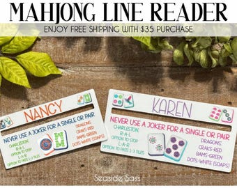 Mahjong Line Reader, Mahjong Accessories, Personalized Mahjong Gifts, Mahjong Line Finder, Mahjong Lover Gift, Mahjong Gift, NEW SIZE