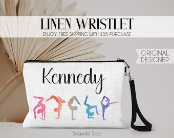 Gift for Gymnast, Personalized Makeup Bag, Gymnastics Gift, Gymnast Makeup Bag, Cheerleader Gift, Gymnastics Coach, Monogram Makeup Bag, Bag