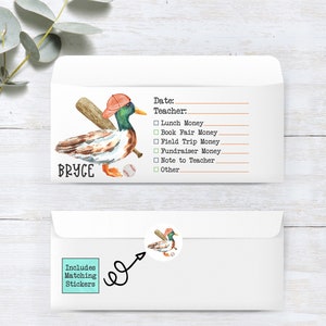 School Money Envelope, Lunch Money, School Organizer, Personalized Envelopes for School, School Form Envelope, Sports Envelope