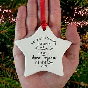 Theater  Gift, School Drama Club Ornament, Performing Arts Ornament, Theater Ornament, Actor Gift, Actress Gift, Personalized Ornament