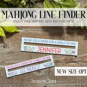 Mahjong Line Reader, Mahjong Accessories, Personalized Mahjong Gifts, Mahjong Line Finder, Mahjong Lover Gift, Mahjong Gift, NEW SIZE