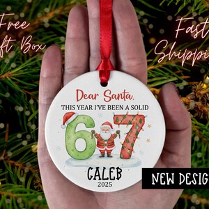 Personalized Six Seven Christmas Ornament, Custom 6 7 Funny Keepsake for kids, Family, Trending Six Seven, Six Seven Gift, 6 7 Ornament Option 6