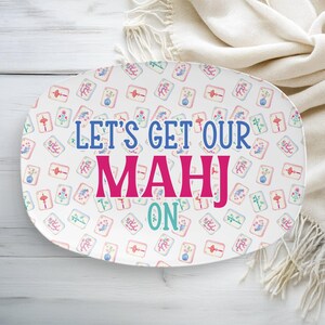 Mahjong Serving Platter, Mahjong Game Night Gift, Mahjong Gifts, Mahjong Dessert Platter, Mahjong Platter, Mahjong Accessories, Mahjong