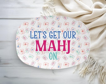 Mahjong Serving Platter, Mahjong Game Night Gift, Mahjong Gifts, Mahjong Dessert Platter, Mahjong Platter, Mahjong Accessories, Mahjong
