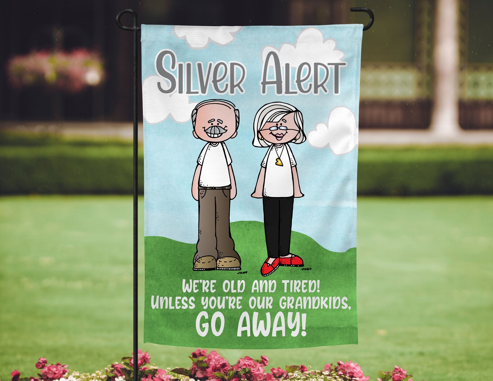 Grandparent Garden Flag Funny Garden Flag Grandpa Garden Etsy Australia