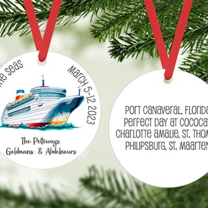 Personalized Cruise Ornament, Cruise Gift, Christmas Gift for Friends, Cruise, Cruise Keepsake