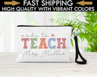 Personalized Teacher Survival Kit Bag, Teacher Gift Ideas, Teacher Appreciation Gift, Favorite Teacher Bag, Pencil Pouch, End Of School Gift