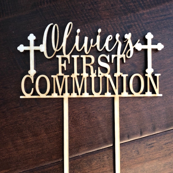 First communion, cake topper, first communion cake topper