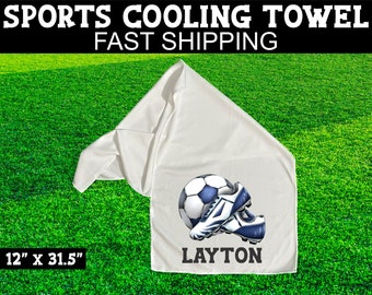 Personalized Cooling Towel, Soccer Towel, Soccer Gift, Personalized Towel, Sports Cooling Towel, Sports Towel, Workout Towel