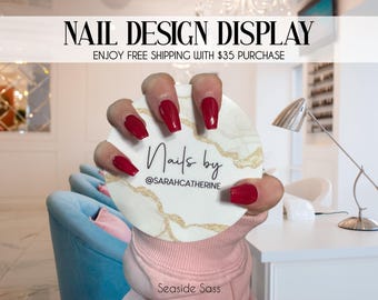 Nailfie Disc, Photo Nail Display, Nail Tech Gifts, Beauty Salon Sign, Social Media Nail Sign, Gift for Her, Nail Art Designs, Salon Decor