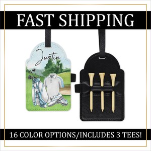 Personalized Golf Tag, Golf Gift, Golf Bag Tag, Personalized Tee Holder, Golf Lover Gift, Golf Accessories, Golf Tee Holder, Golf