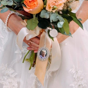 LOFART Personalized Wedding Bouquet Charms Custom Bouquet Photo Charms for  Wedding Memory Personalized Bridal Photo Bouquet Charm Custom Memorial