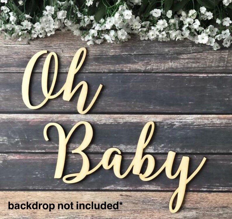 baby shower decoration oh baby back drop oh baby wooden cutout baby shower baby shower backdrop oh baby sign oh baby backdrop oh baby