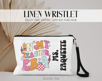Personalized Teacher Era Bag, Teacher Gift Ideas, Teacher Appreciation Gift, Favorite Teacher Bag, Pencil Pouch, End Of School Gift