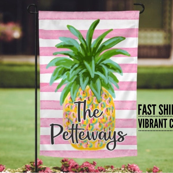 Pineapple Garden Flag Etsy