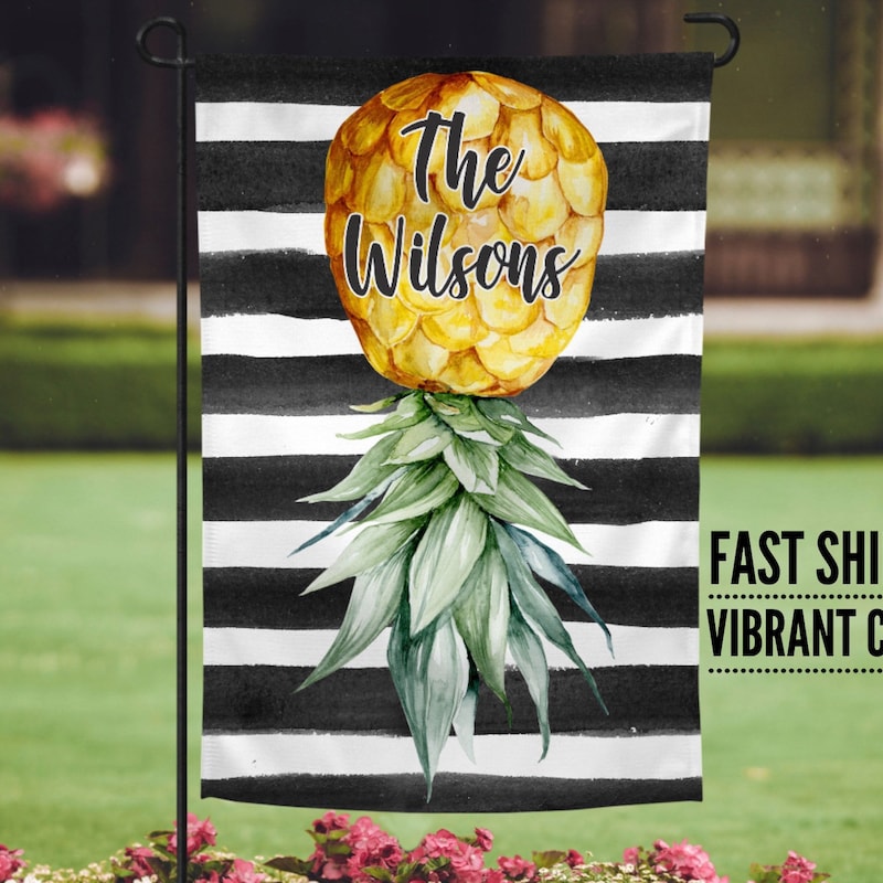 Pineapple Garden Flag - Etsy