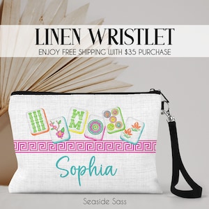 Personalized Mahjong Bag, Personalized Mahjong Zipper Pouch, Mahjong Tile Bag, Game Tile Bag, Mahjong Gift, Mahjong Lover, Mahjong