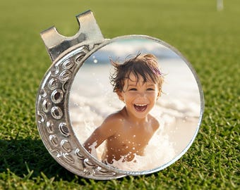 Photo Golf Ball Marker, Fathers Day Golf Gift, Golf Marker and Clip Set, Custom Golf Gifts, Custom Golf Ball Marker, Golf Accessories