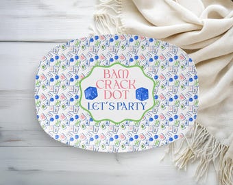 Mahjong Serving Platter, Mahjong Game Night Gift, Mahjong Gifts, Mahjong Dessert Platter, Mahjong Platter, Mahjong Accessories, Mahjong