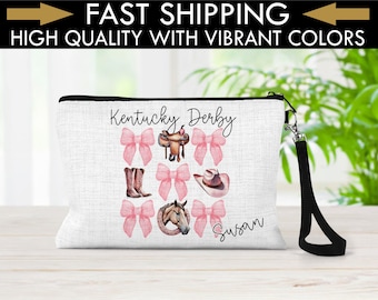 Kentucky Derby bag, Kentucky Derby gifts, Run For the Roses Bag, Horse Lover Gift, Horse Coquette Gift, Coquette Horseshoe Bag, Derby Races