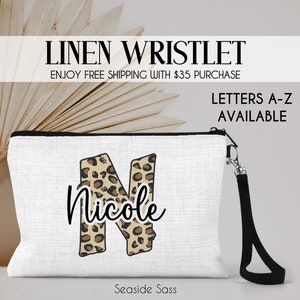 Personalized Leopard Cosmetic Bag, Leopard Makeup Bag, Leopard Makeup Organizer, Toiletry Bag, Zipper Pouch, Leopard Bag, Travel Bag