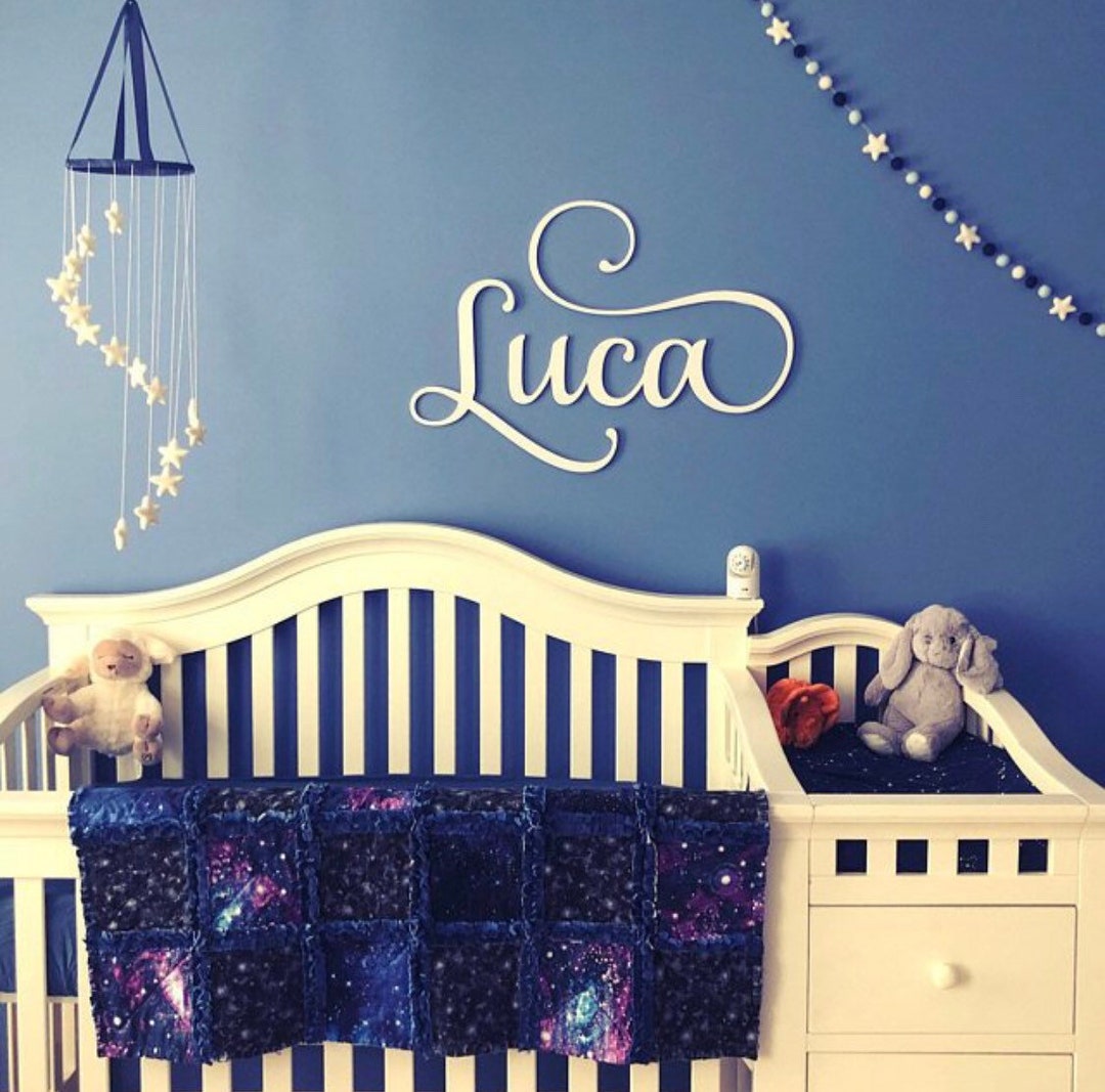 Wooden Name, Wood Name Sign, Script Wooden Name, Baby Room Name, Crib