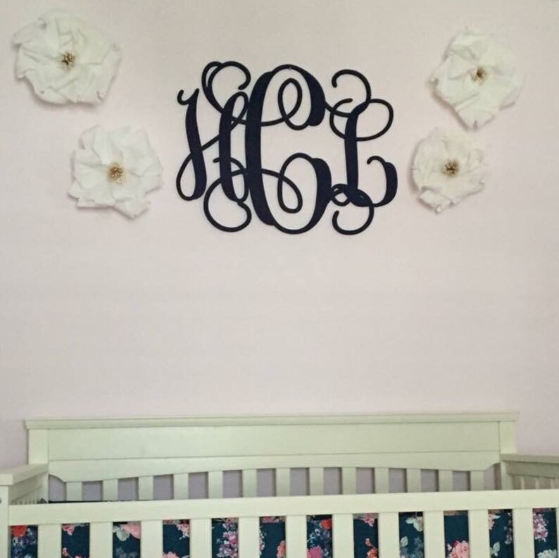 Wooden Monogram Wall Hanging Wooden Monogram Unpainted Etsy